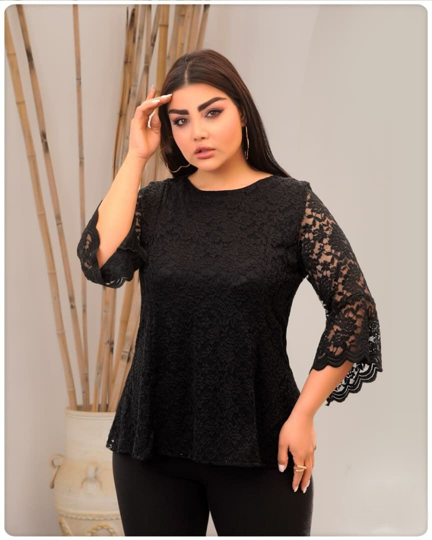 شومیز تمام گیپور(سایز بزرگ)